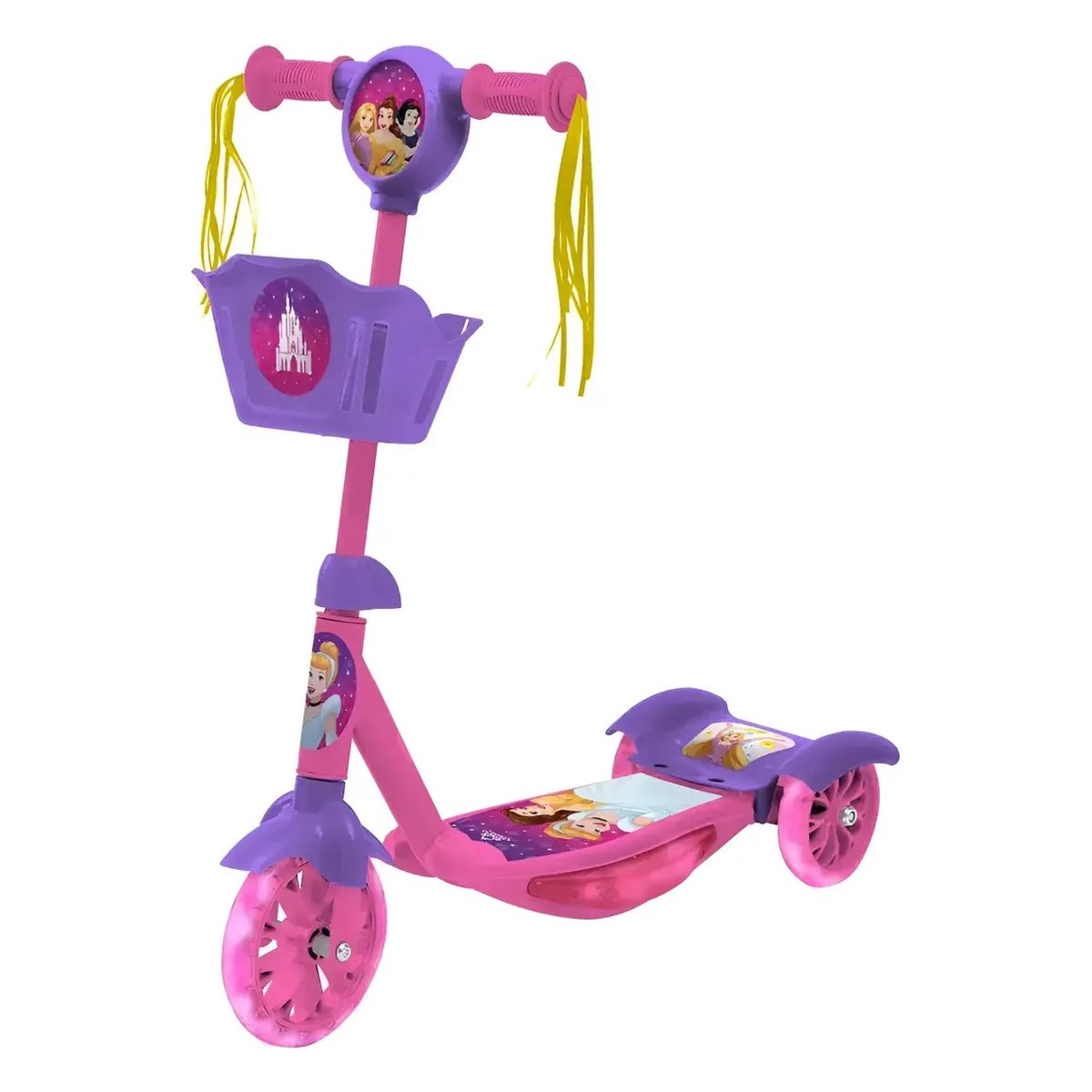 Monopatín plegable princesa + canasto COD12206