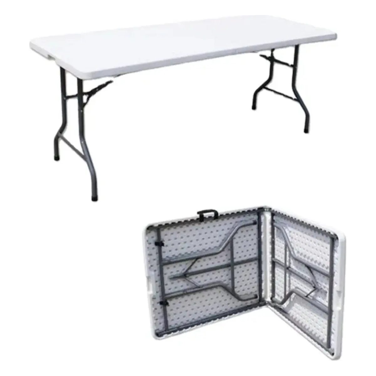 Mesa de camping plegable grande 180x75