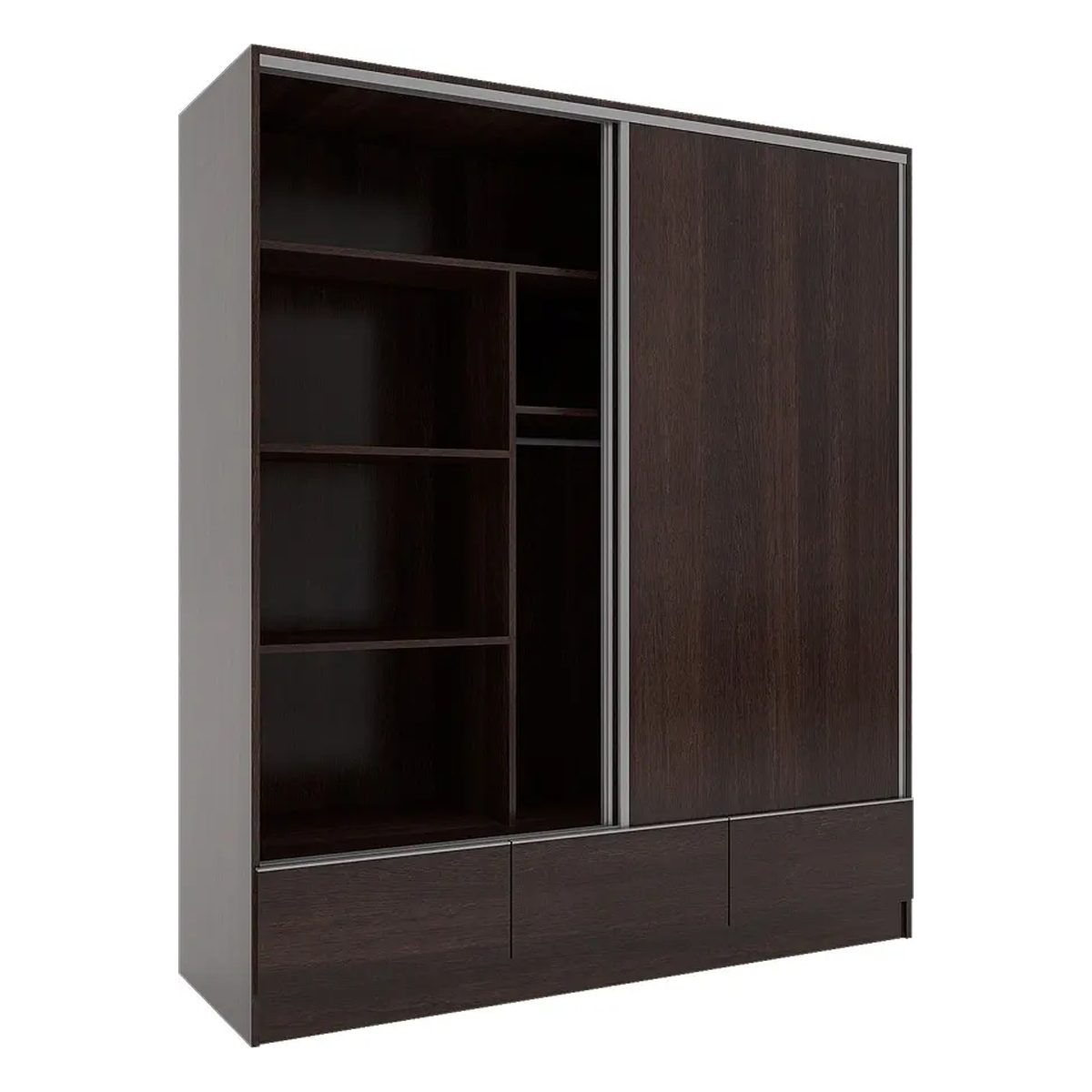 Mueble Orlandi placard 2 puertas 3170 wengue -3172 jacaranda 184x124x53
