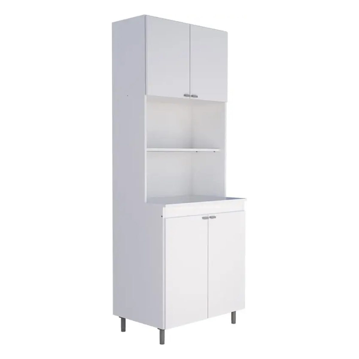 Mueble Orlandi kit doble cocina 4077 blanco - 4078 blan y wengue
