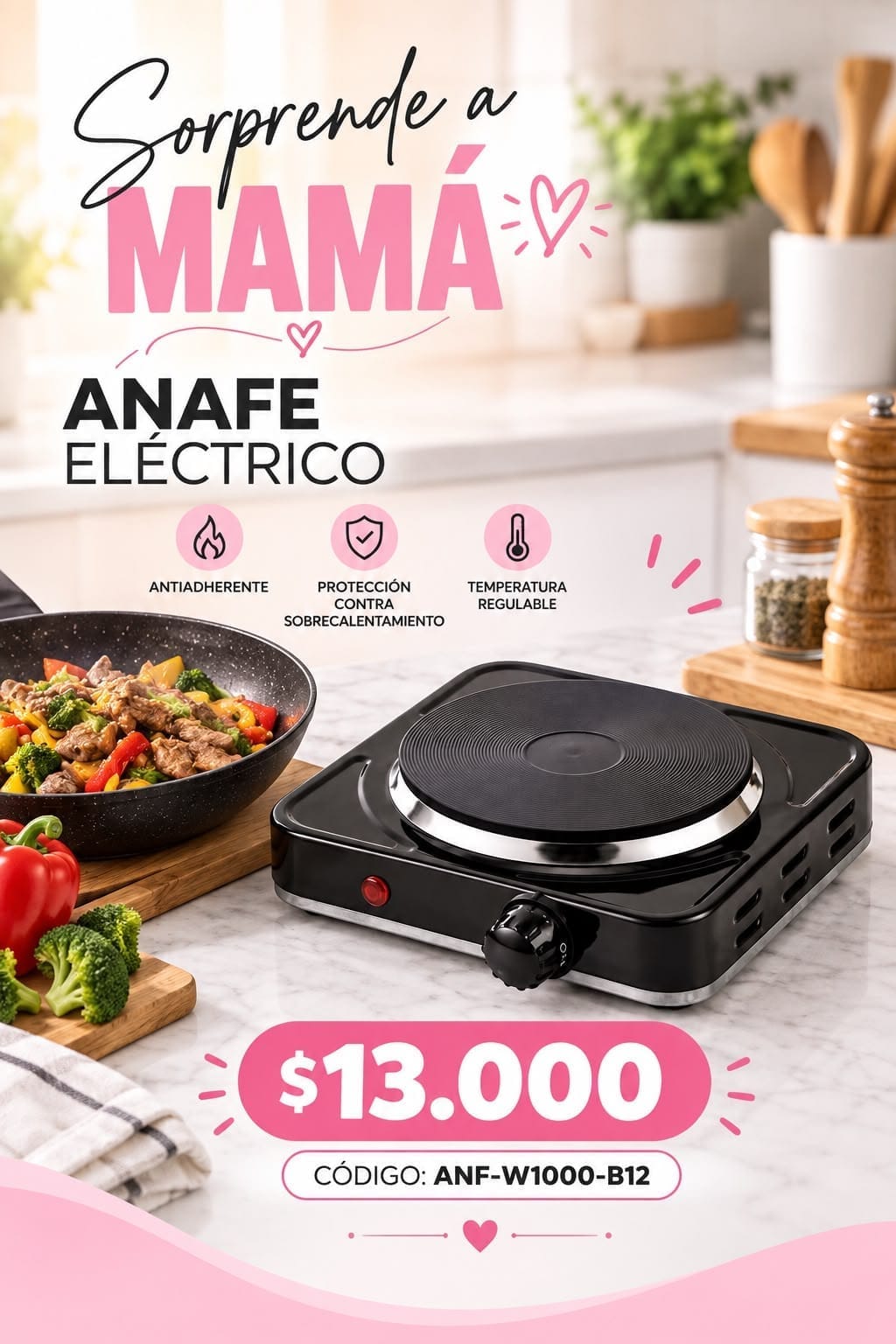 Anafe Dinax 1 hornalla simple