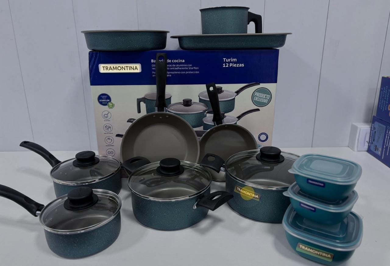 Batería de ollas Tramontina 12 piezas