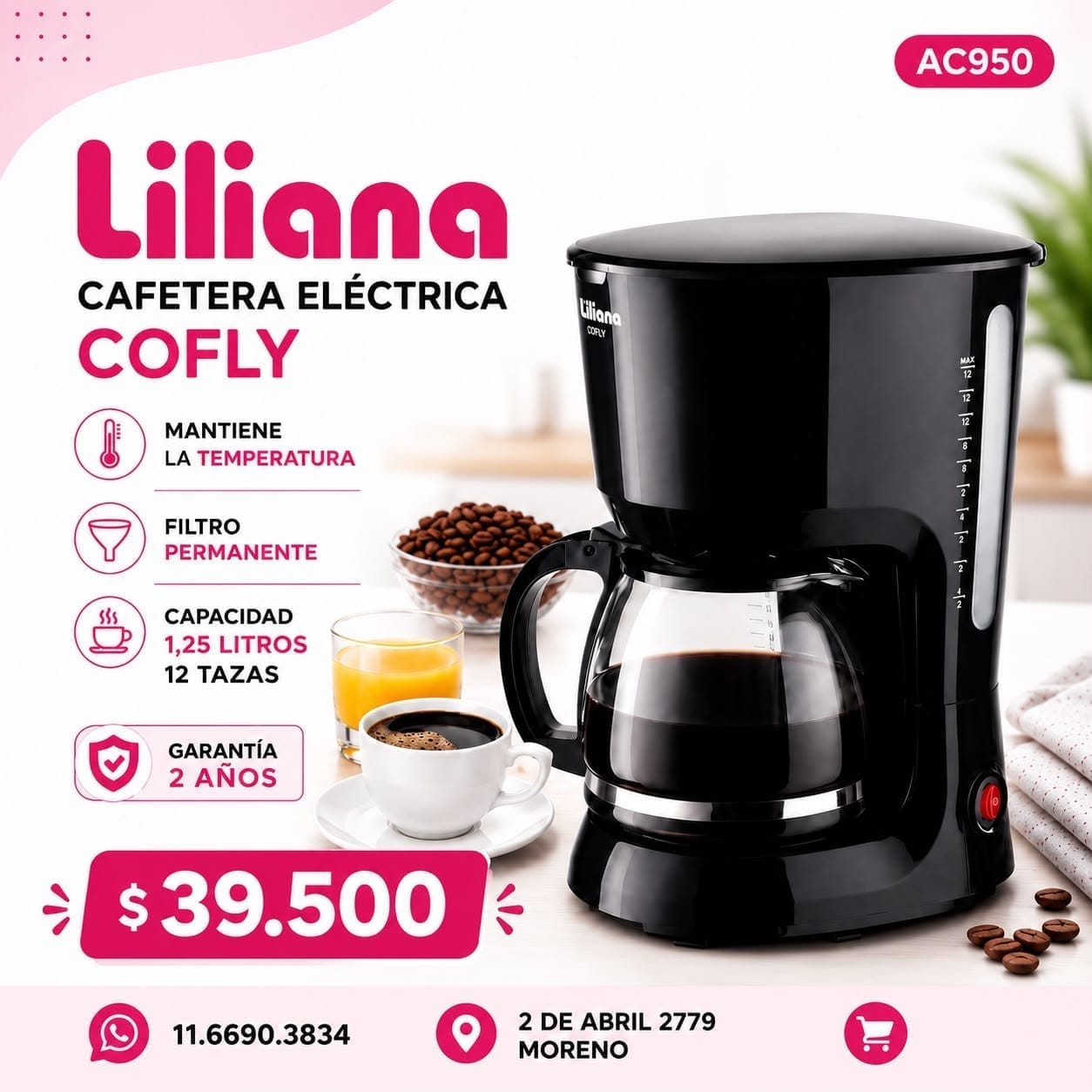 Cafetera Liliana cofly AC950