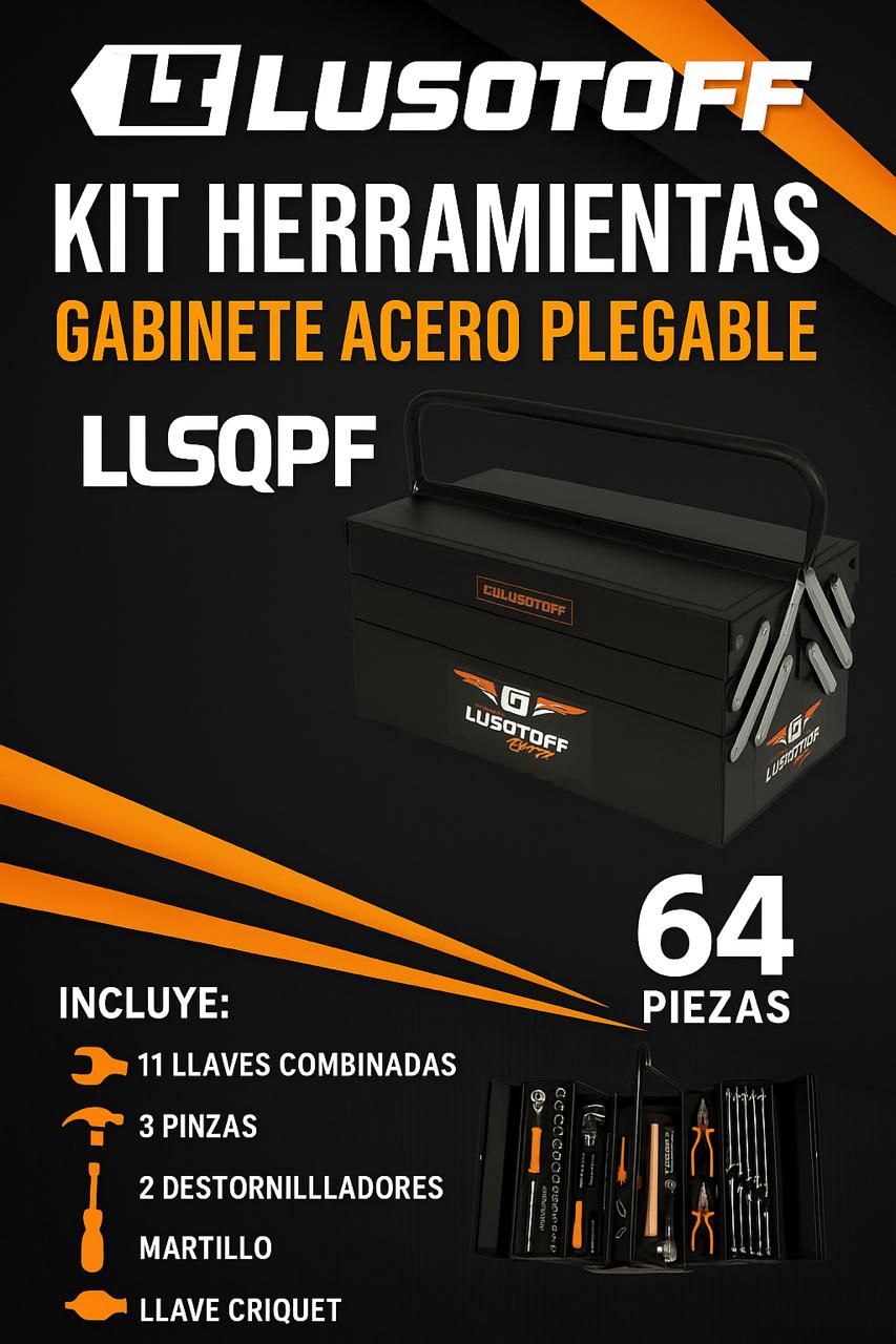 Caja herramientas Lusqtoff 64 piezas LQCP125