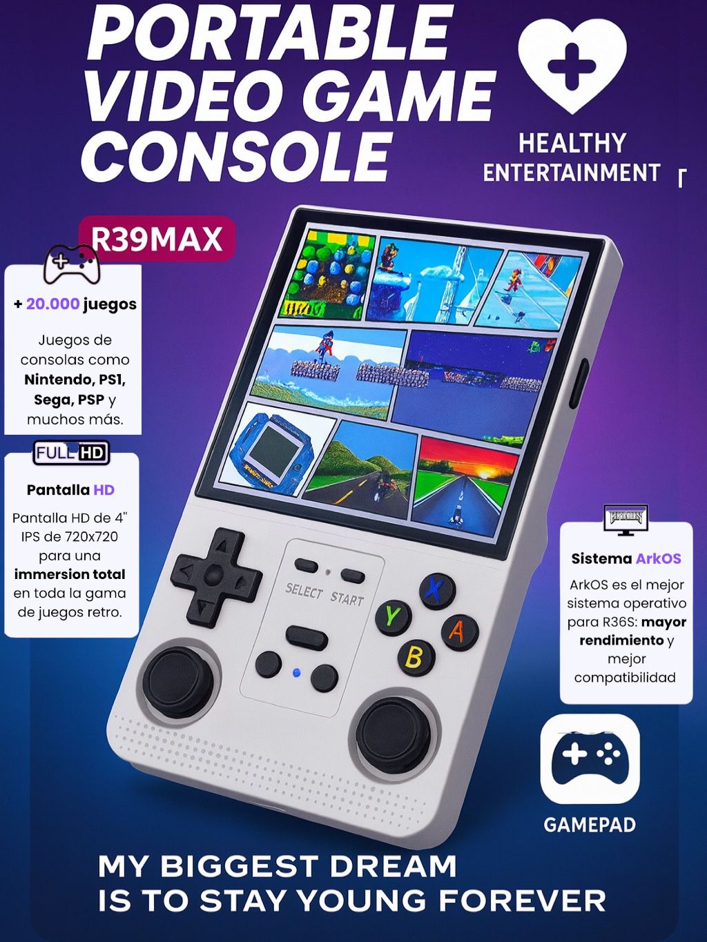 Consola game box palm games R39MAX