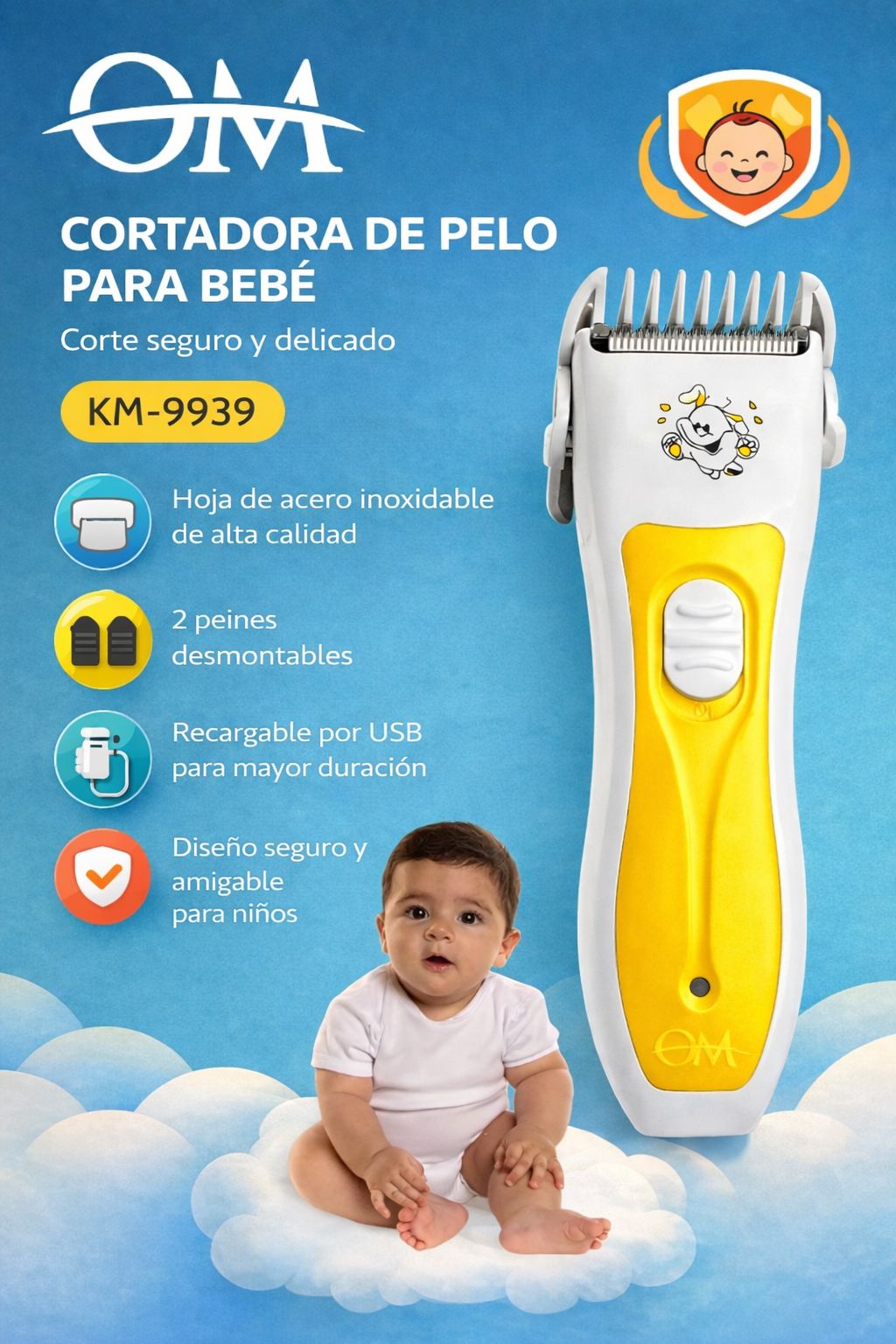 Corta pelo bebé KM-9939
