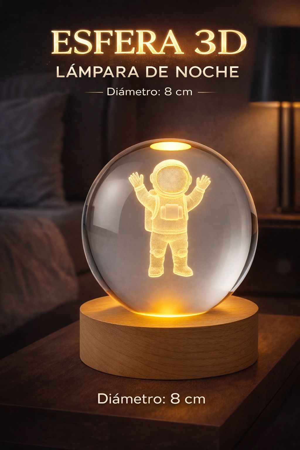 Esfera de cristal astronauta
