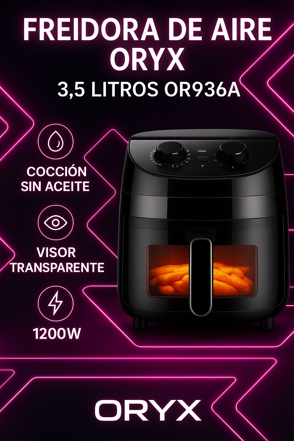 Freidora de aire Oryx 3.5 L OR936A