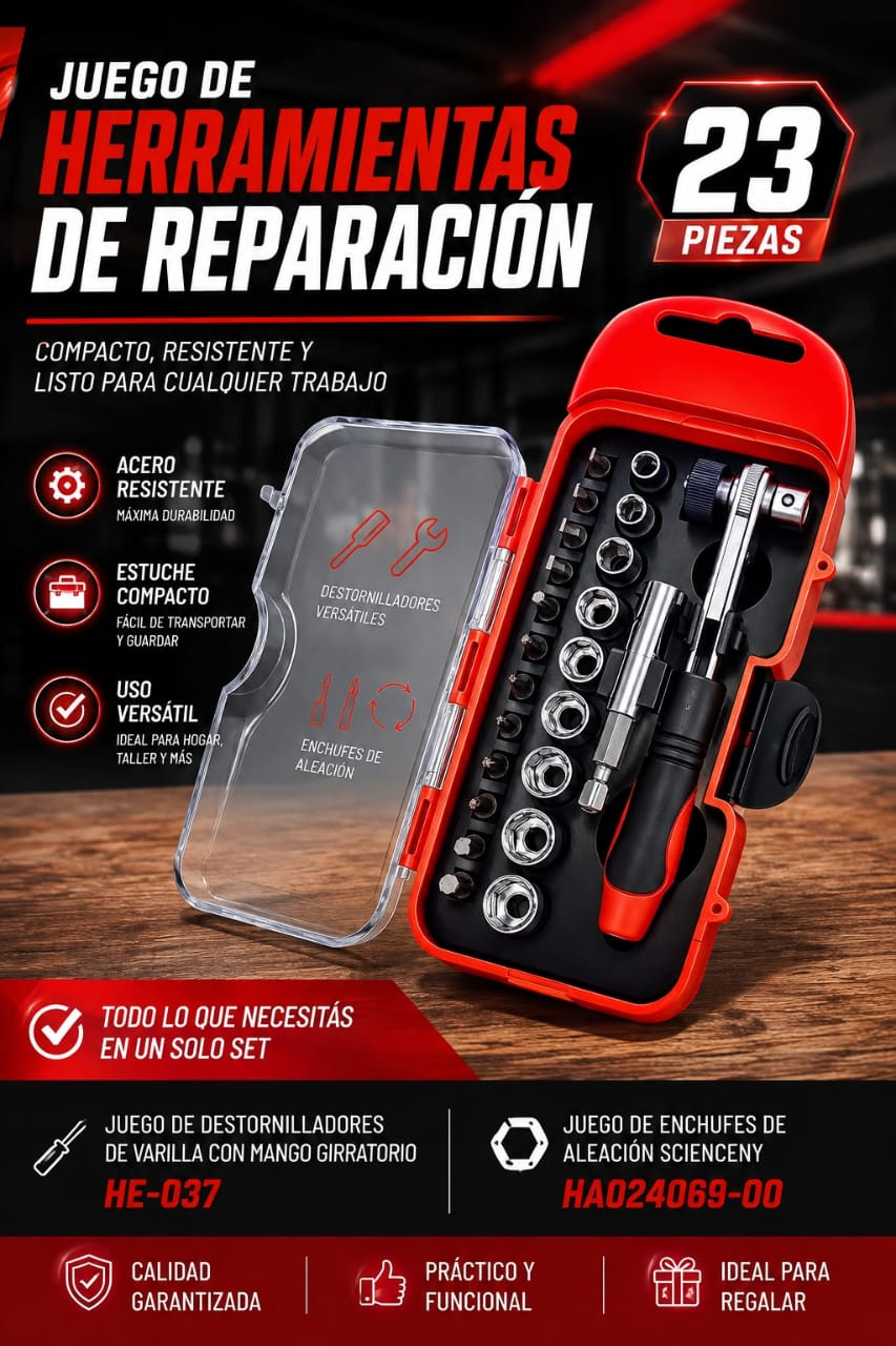 Herramientas repair tools 23 piezas HE-038/037