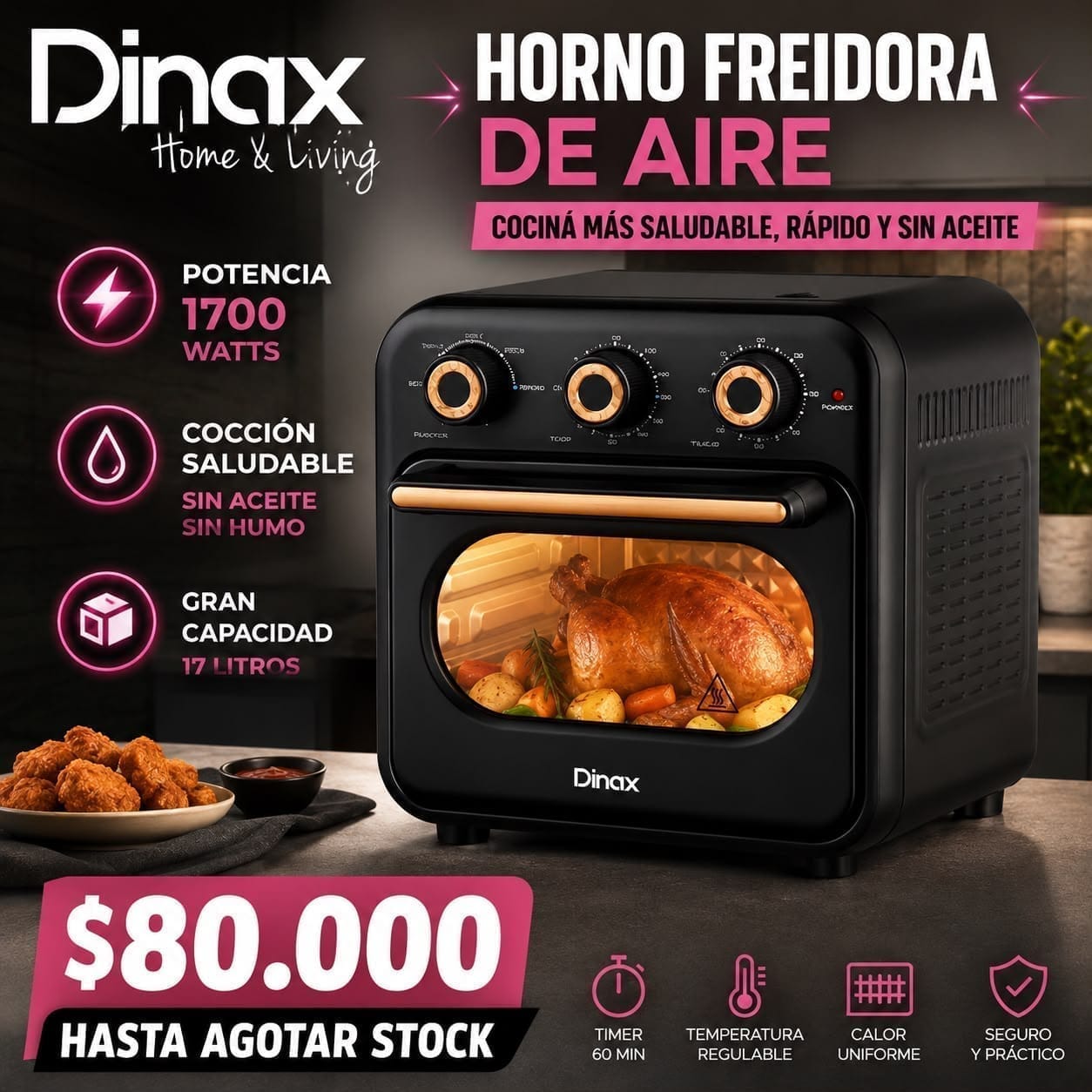 Horno freidora Dinax 17 L WKAF710/711