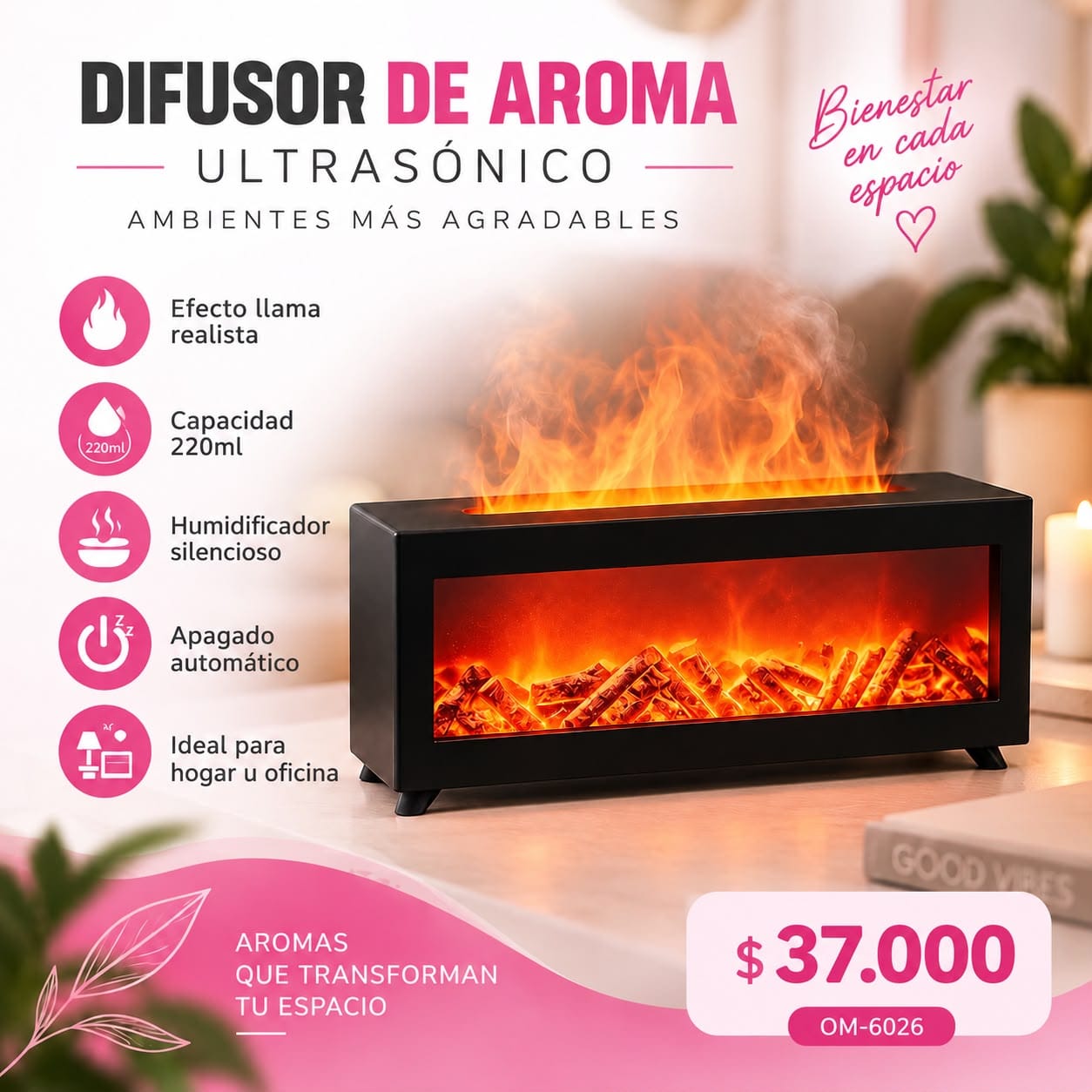Humificador aromático OM-6026