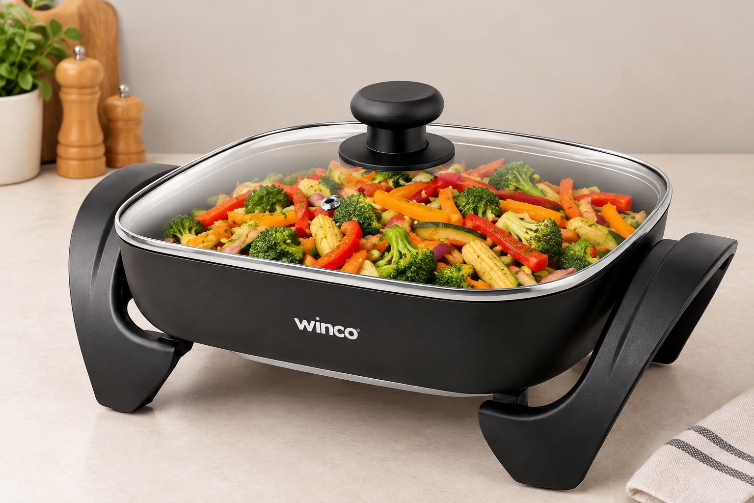 Paellera Winco rectangular W-154