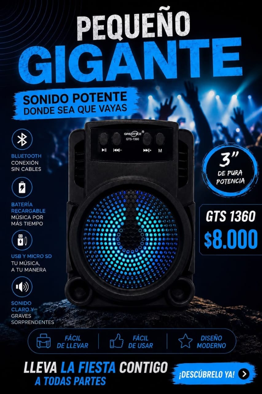 Parlante Greatnice 3" GTS1360