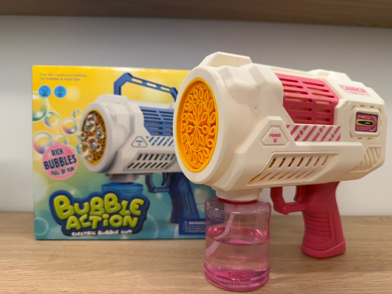 Pistola de burbujas rosa AL-2029