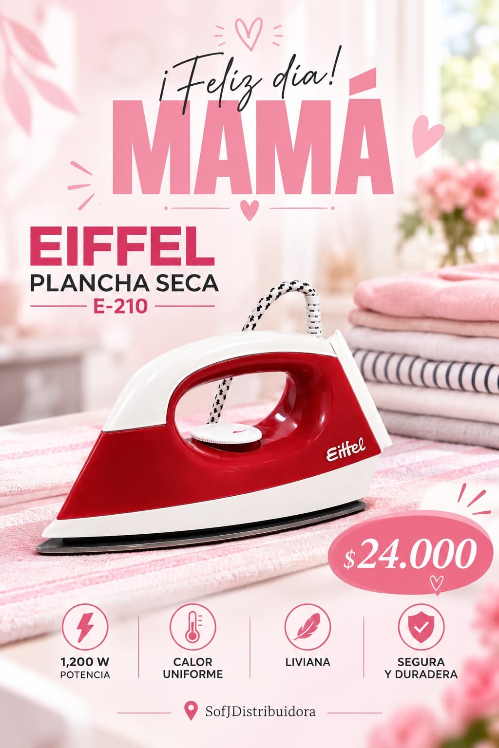 Plancha Eiffel seca E-210