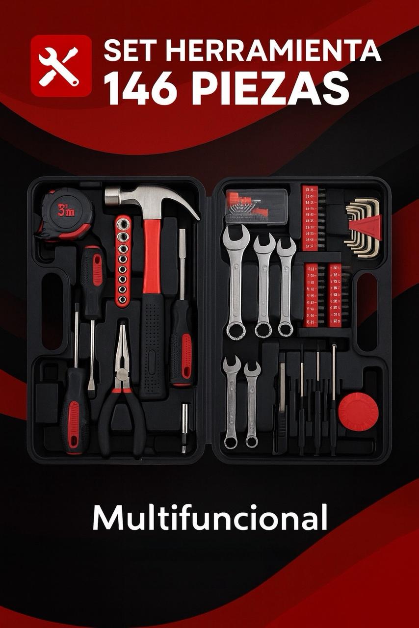 Set herramienta 146 piezas HE-09