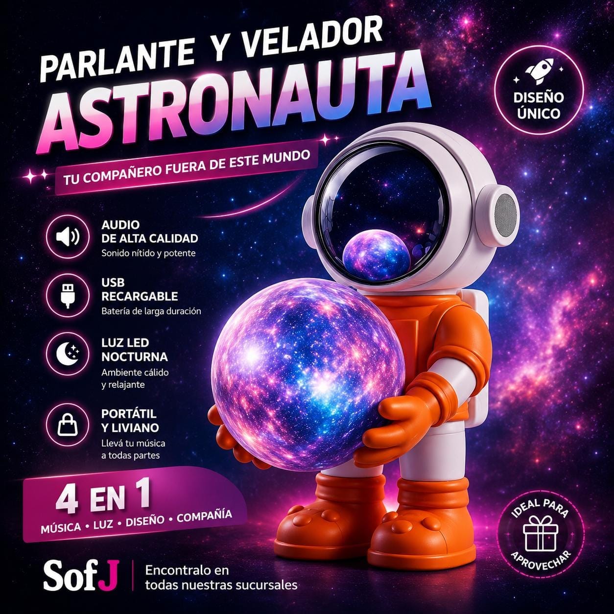 Velador OM astronauta YM-127