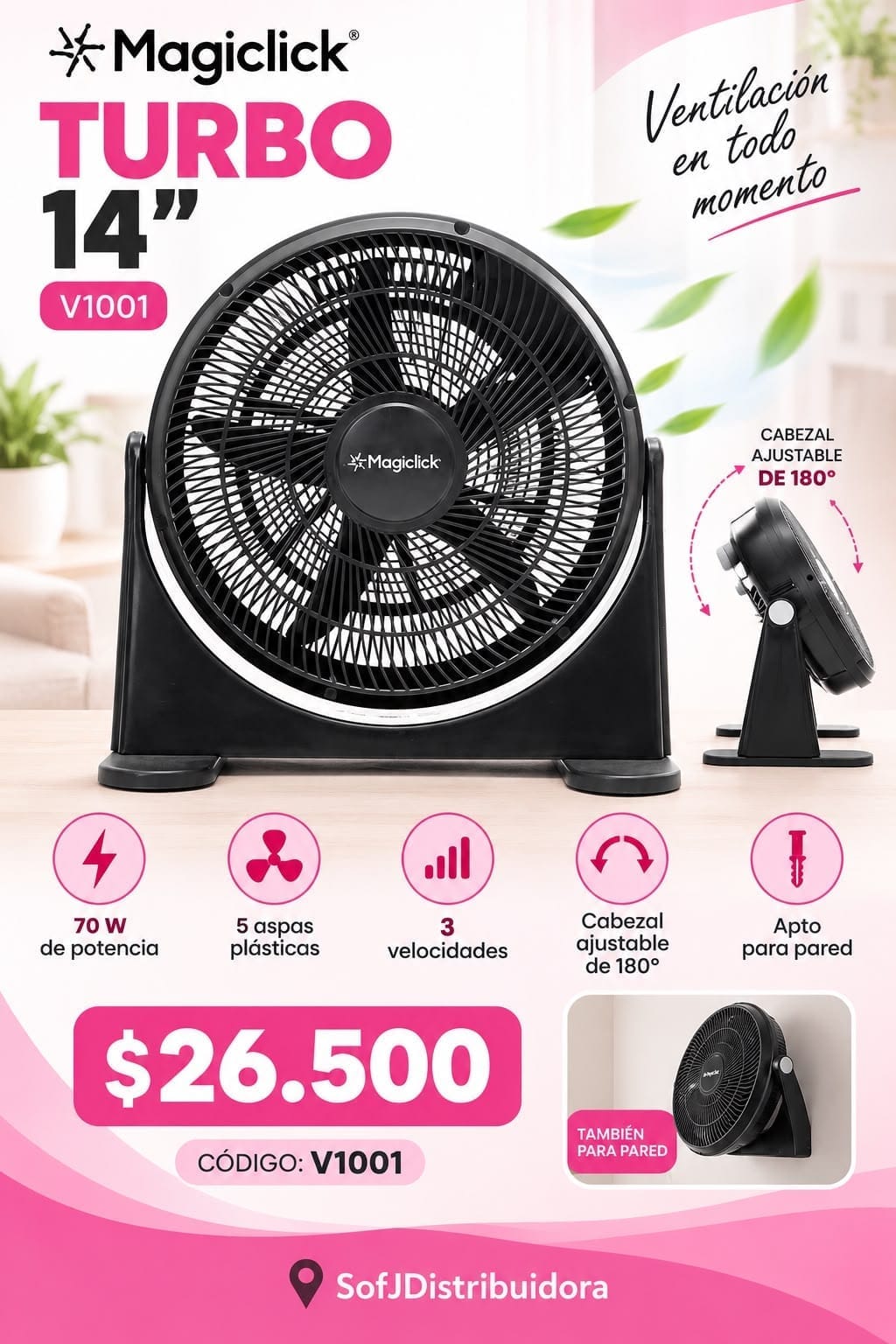 Ventilador 14" turbo Magiclick