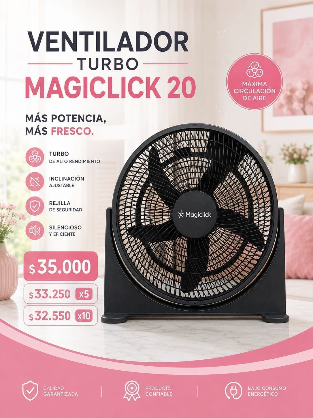 Ventilador 20" turbo Magiclick
