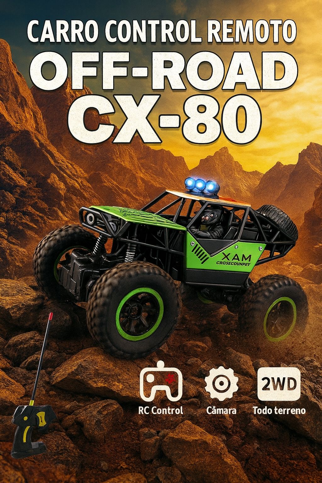 Juguete auto control rover CX-80