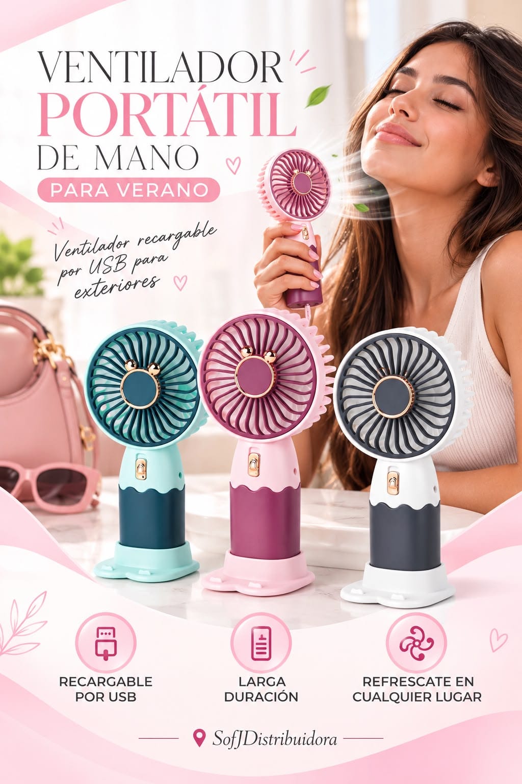 Ventilador mini de mano portátil ZB088