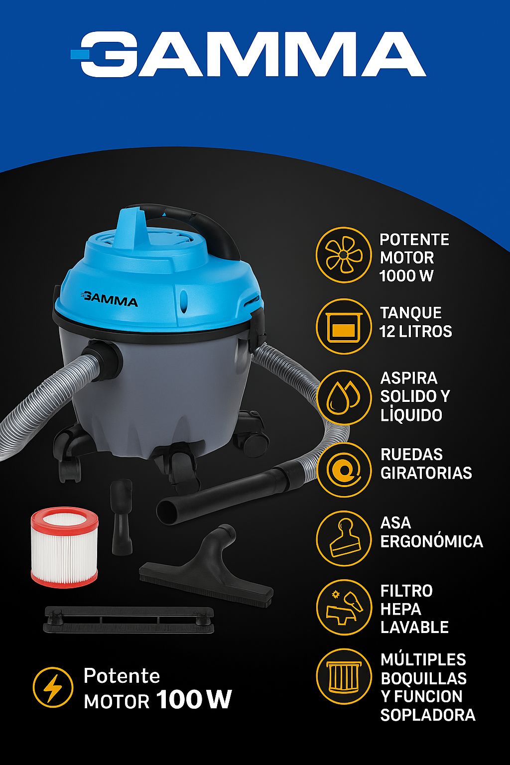 Aspiradora Gamma 12 L