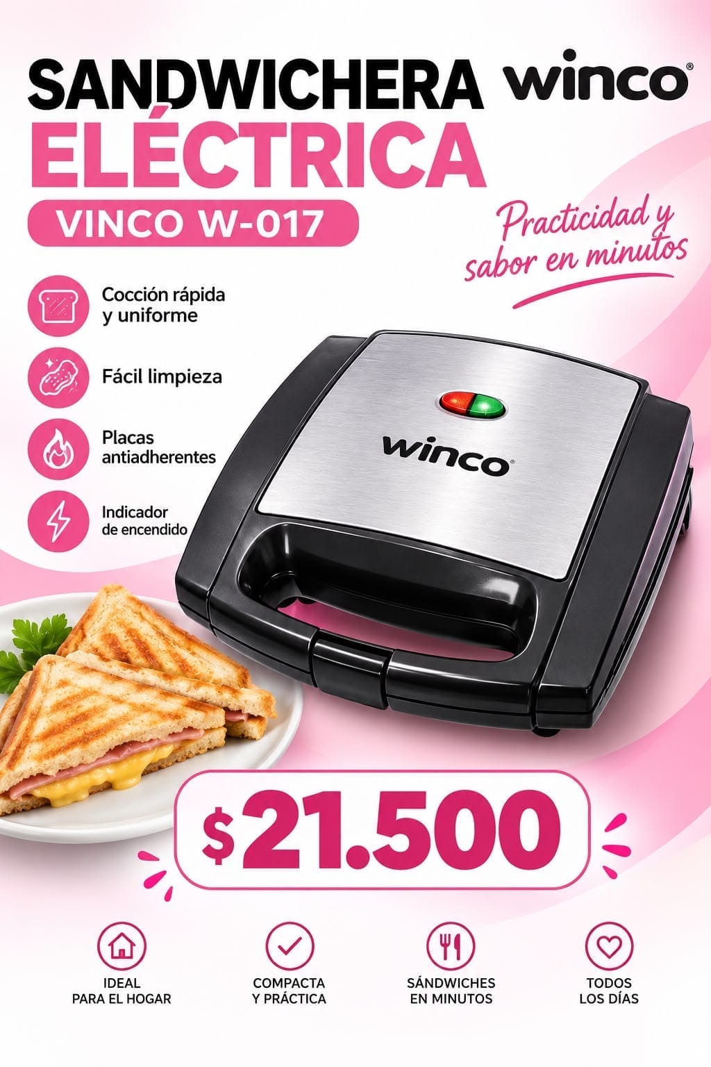 Sandwichera Winco W-017