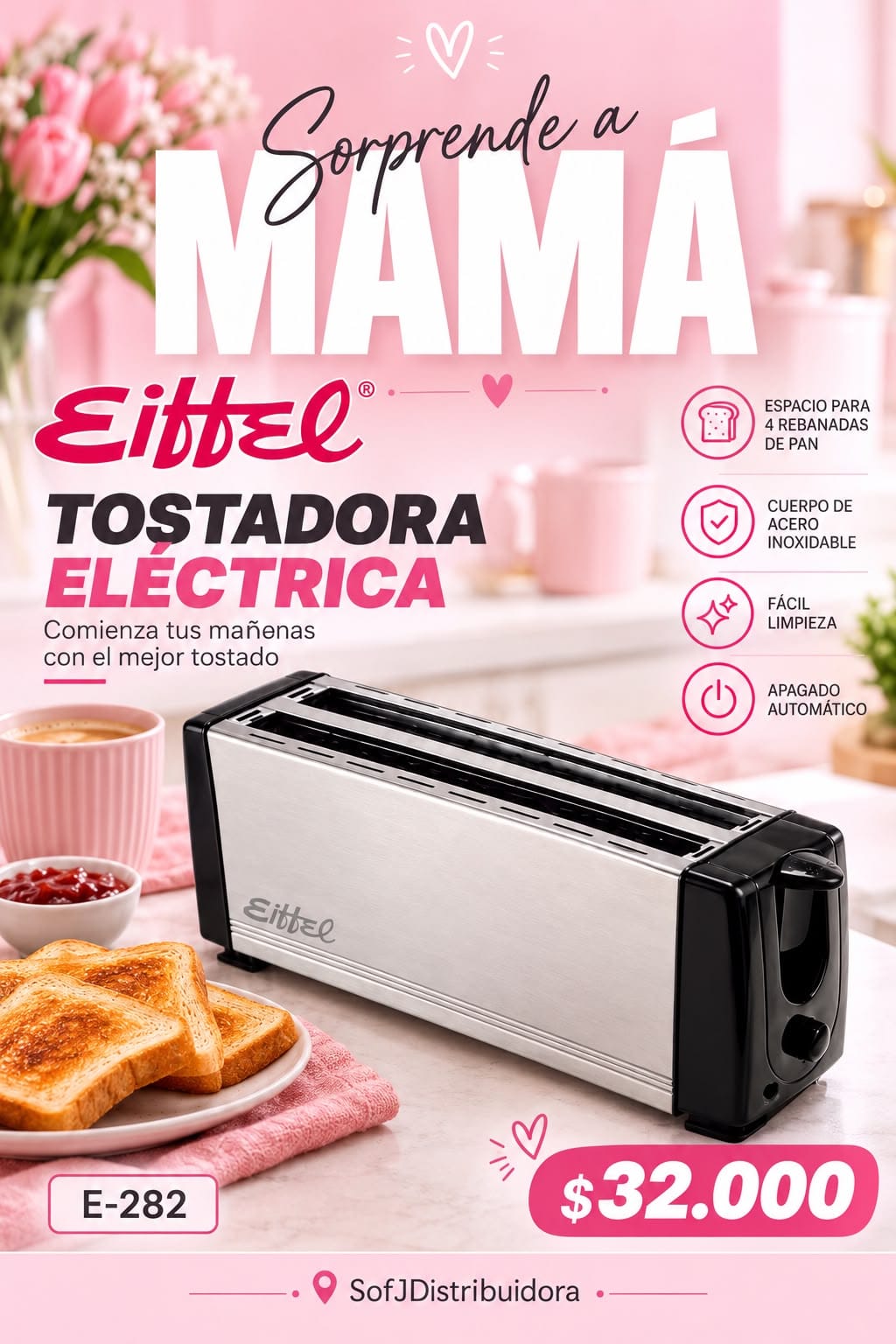 Tostadora Eiffel E-282