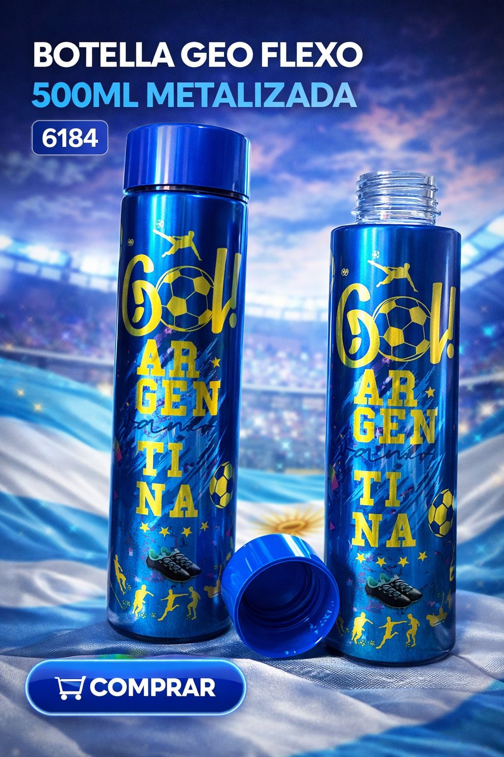 Botella AFA 50 ml metalizada 6184