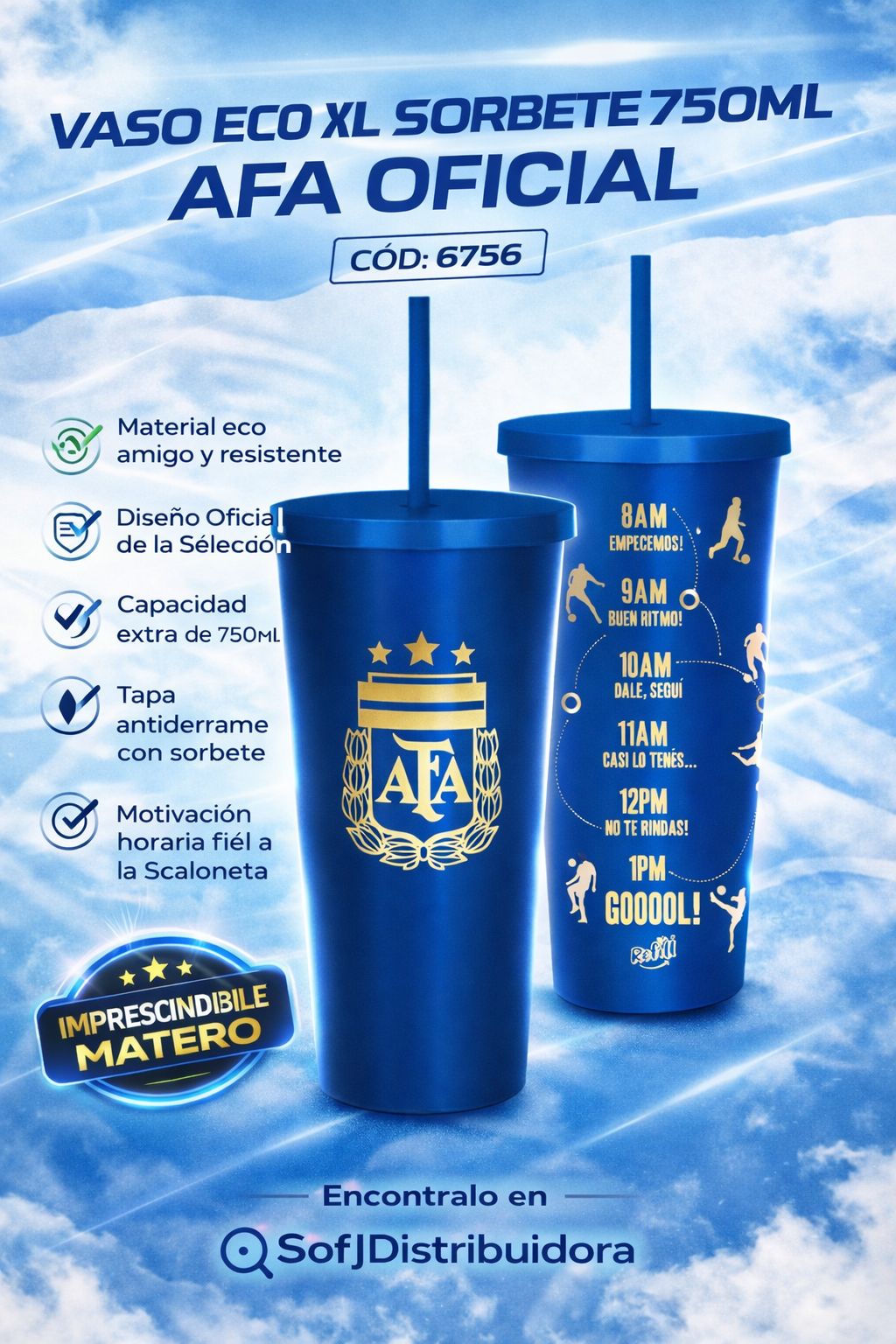 Vaso XL AFA c/ sorbete 750 ml 6756