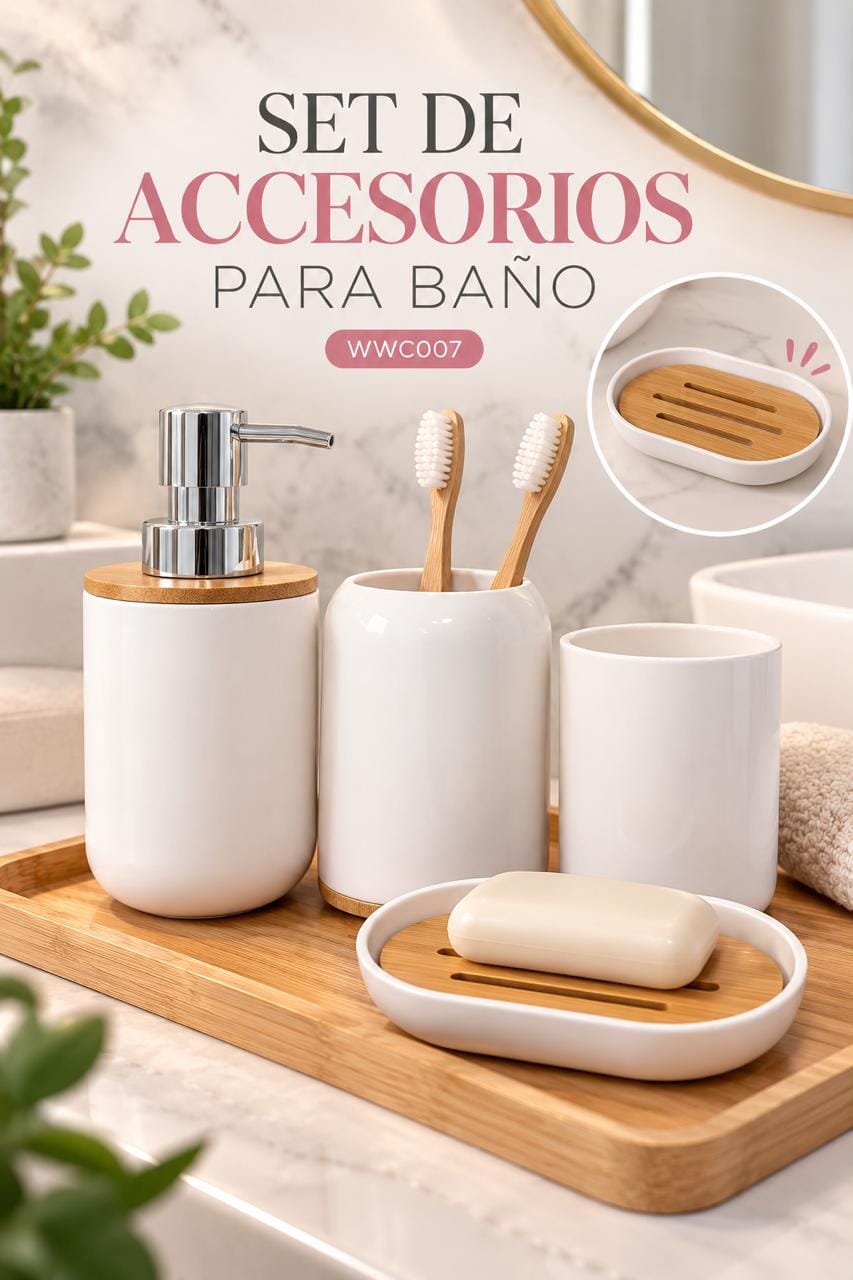 Set accesorios para baño WWC007