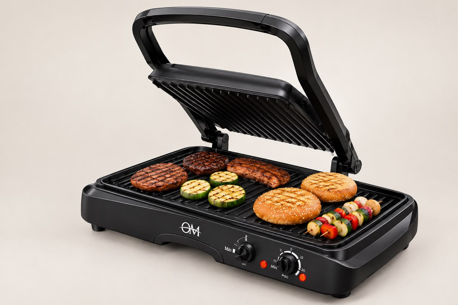 Parrilla eléctrica grill OM 2 en 1 PAR-2000