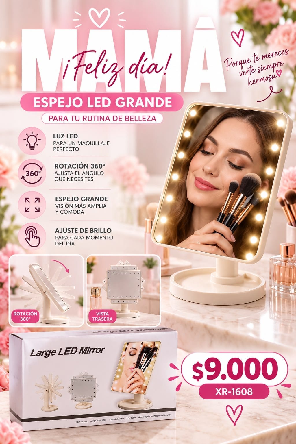 Espejo mirror rectangular XR-1608