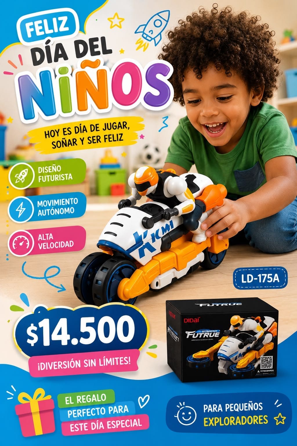 Juguete moto futrue LD-175A