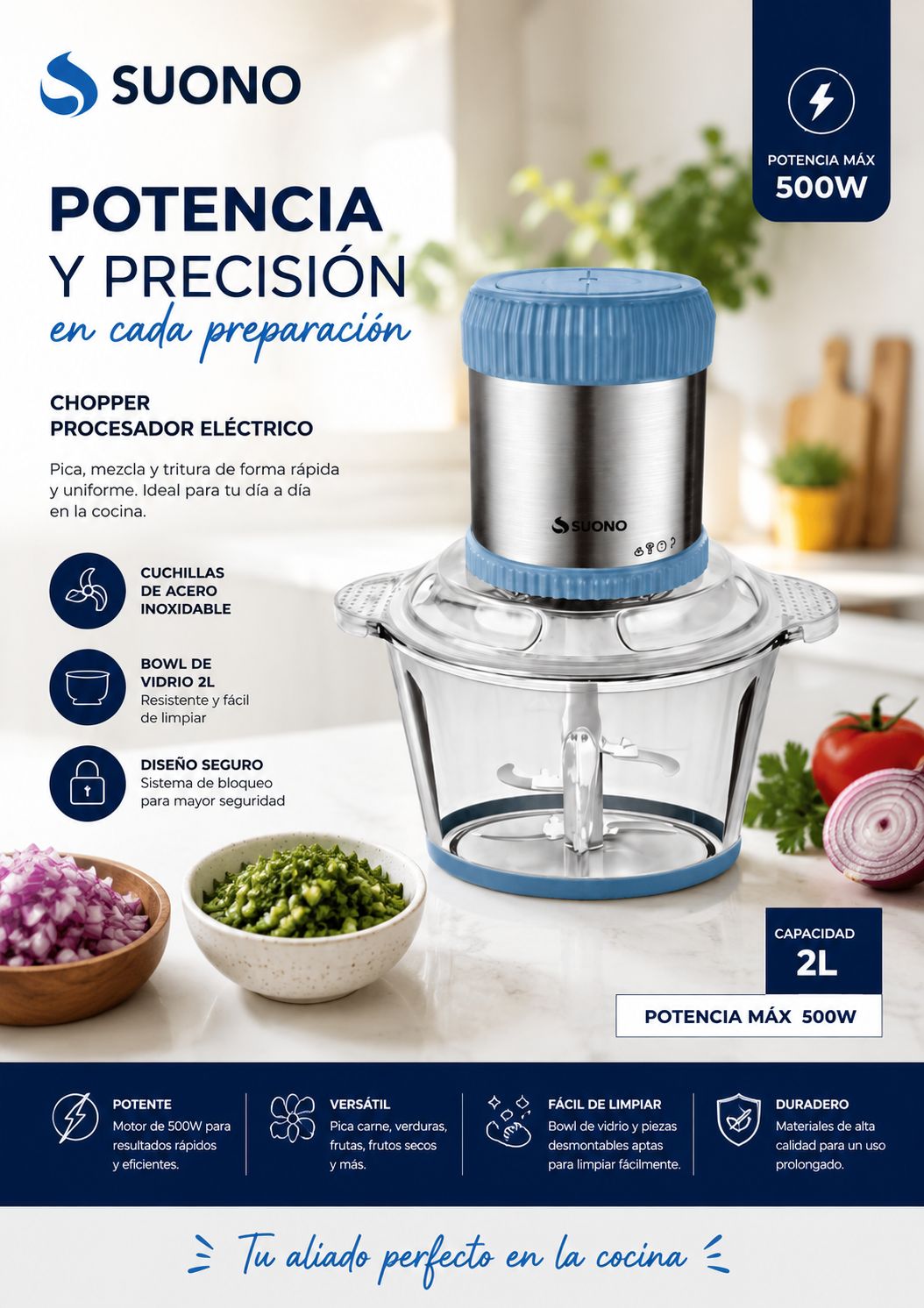 Picadora de verdura Suono HOG0247AZ
