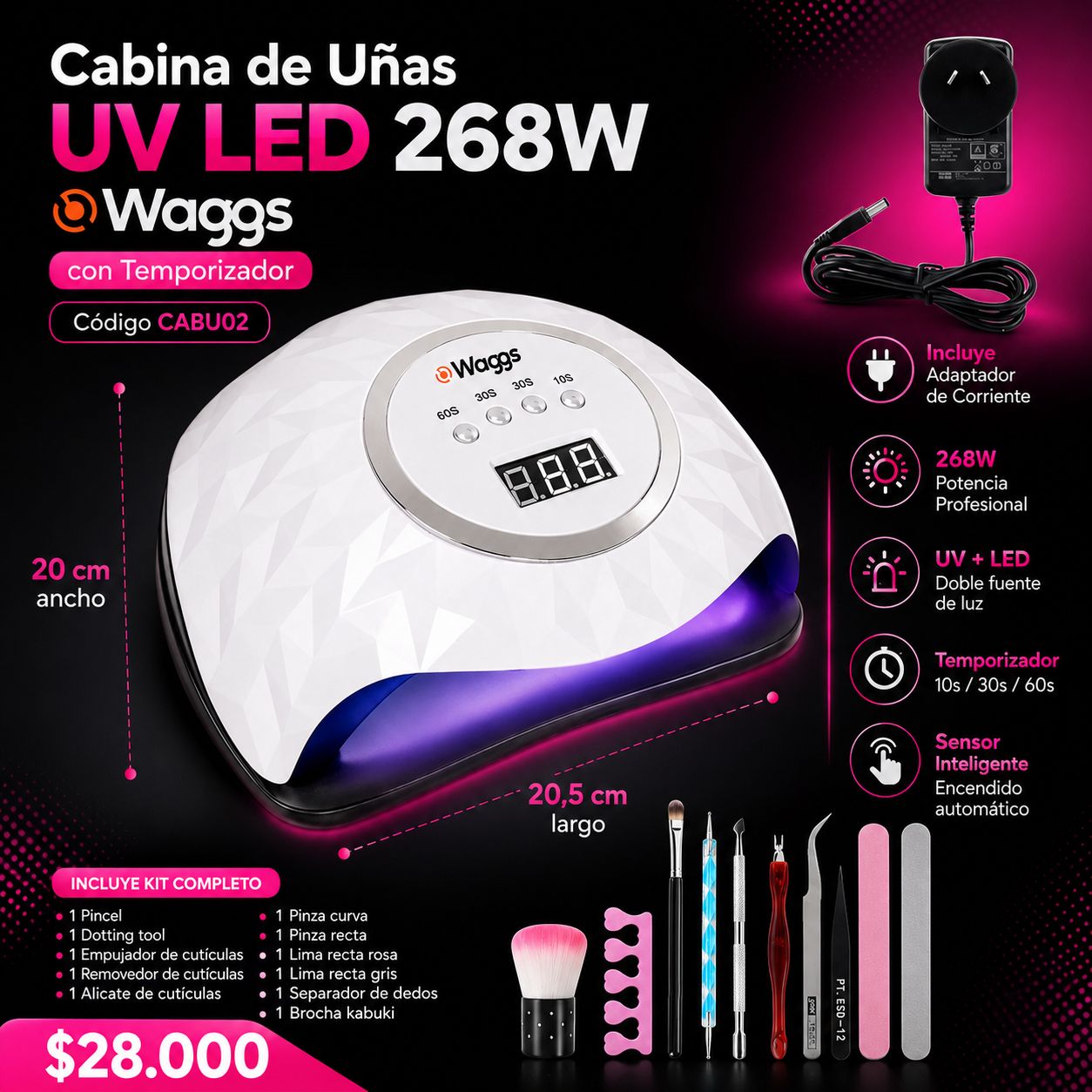 Cabina uñas Waggs CABU02 268W