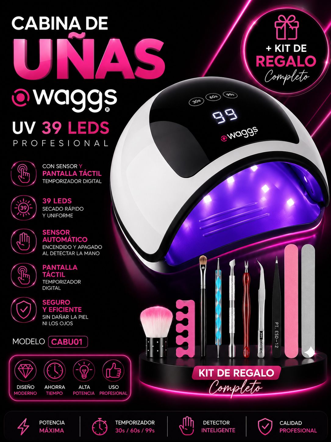 Cabina uñas Waggs CABU01 96W