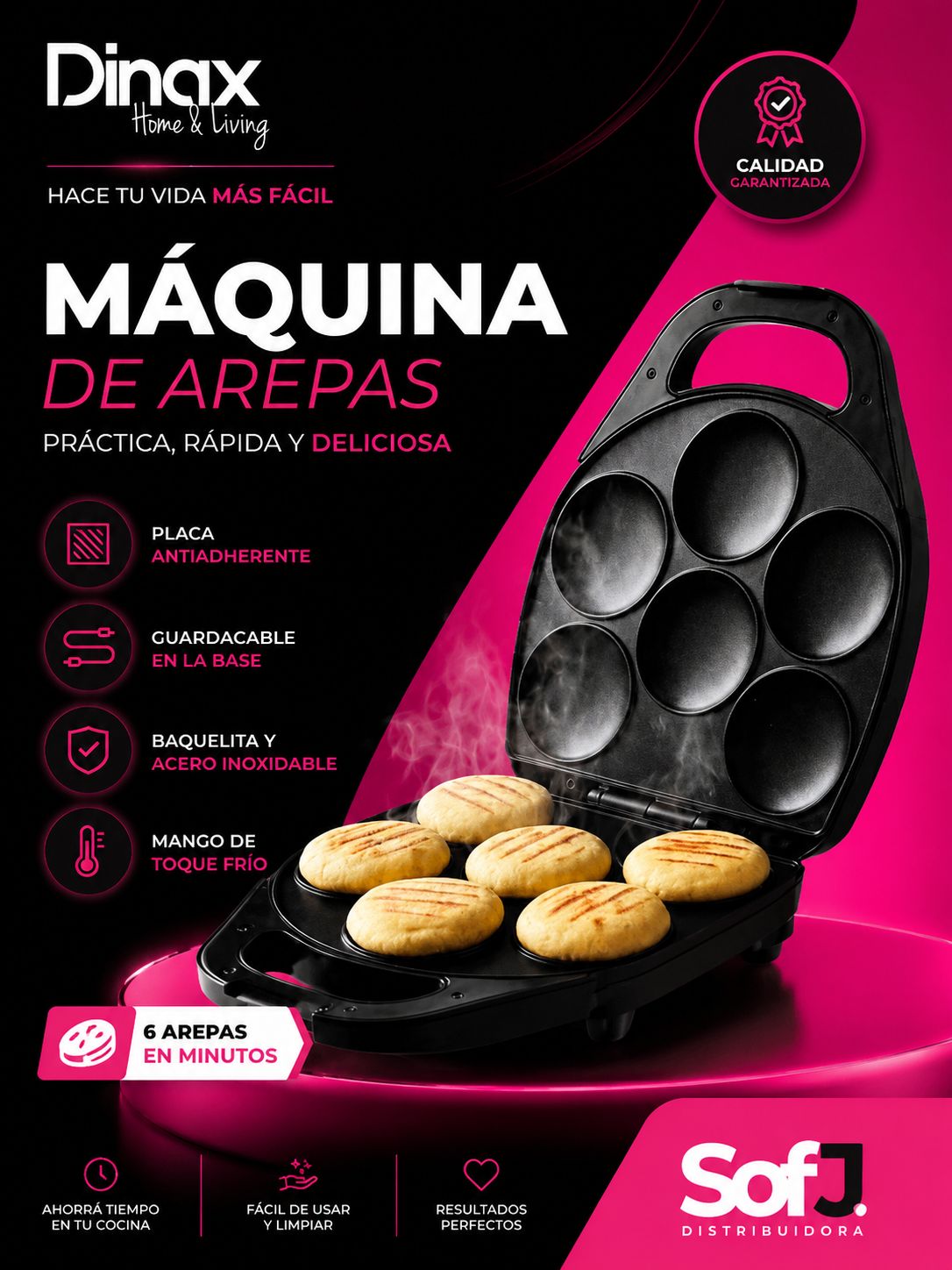 Máquina de arepas Dinax