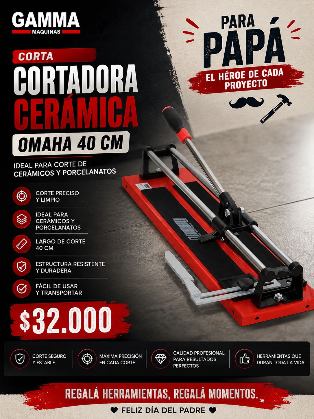 Cortadora de cerámica Omaha 40 cm