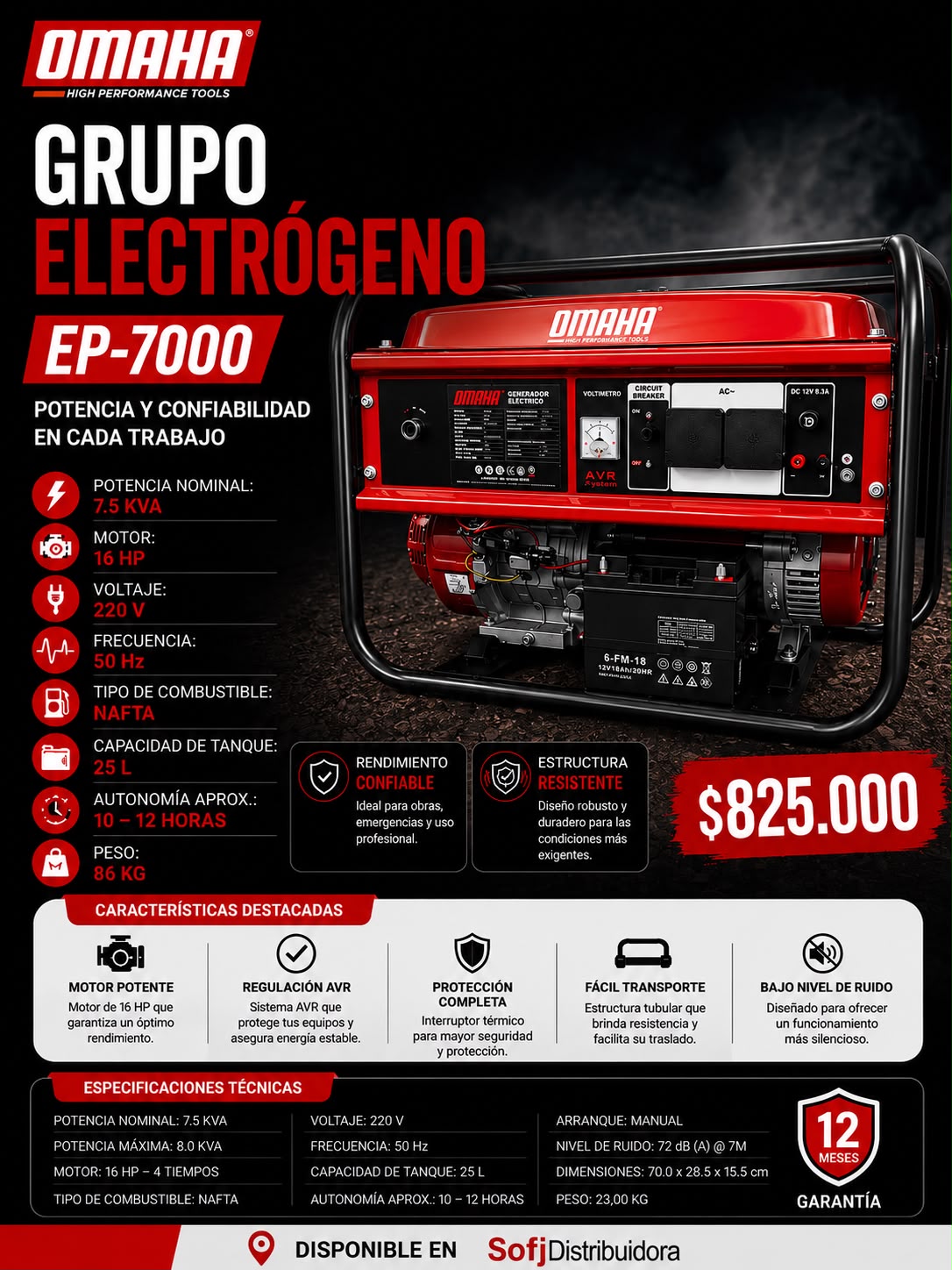 Generador Omaha 24 L 16HP