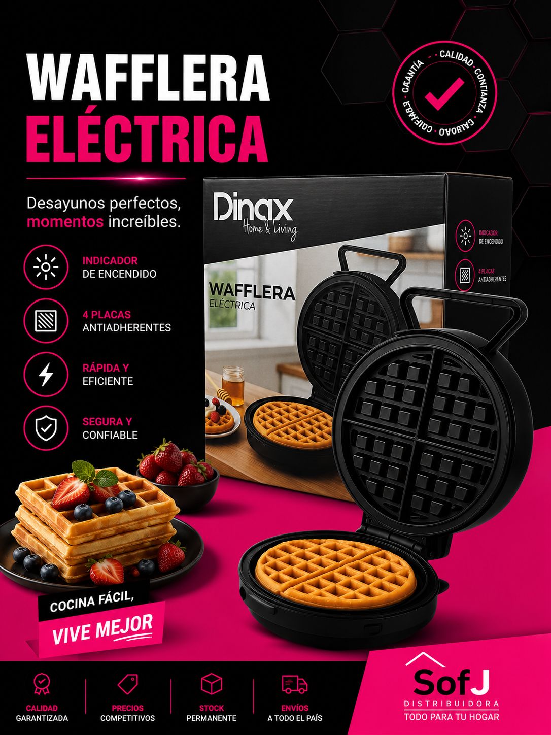 Waflera Dinax circular DXWA1200