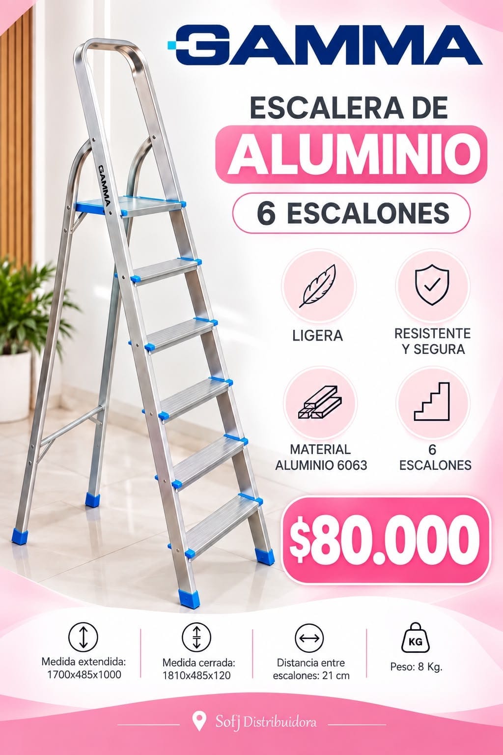Escalera Gamma 6 escalones
