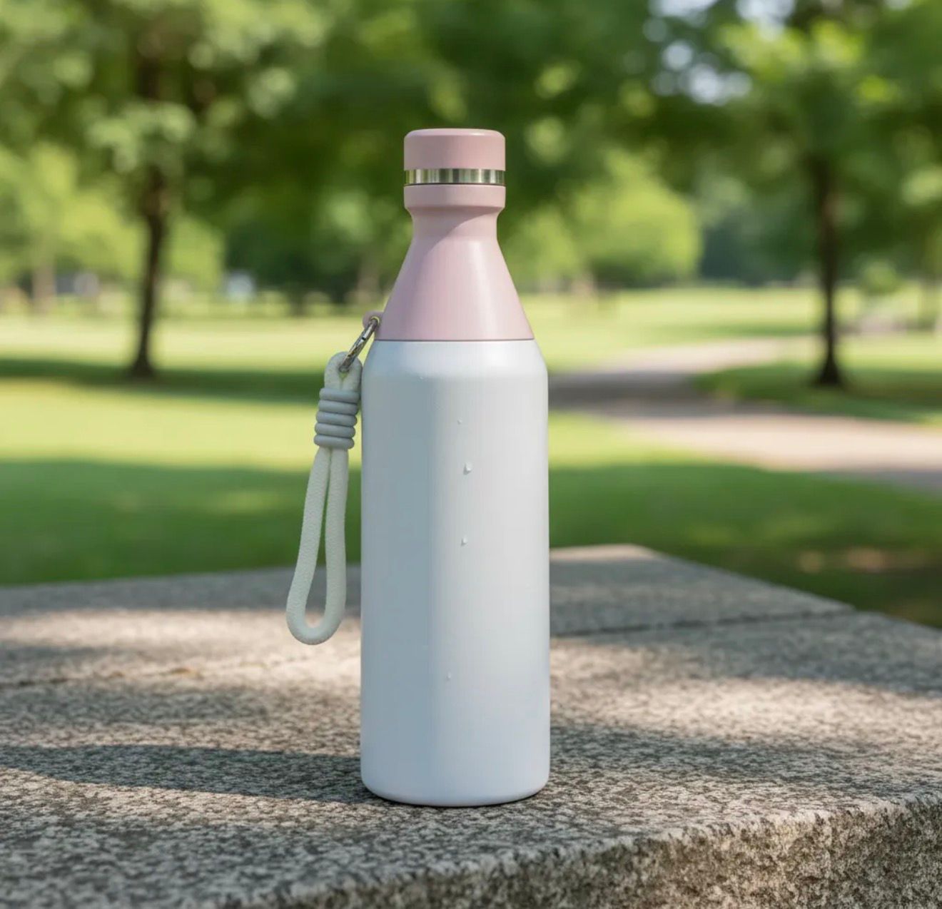 Botella térmica con cuerda