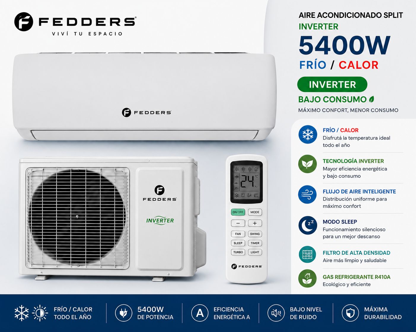 Aire acondicionado Fedders inverter 5400F