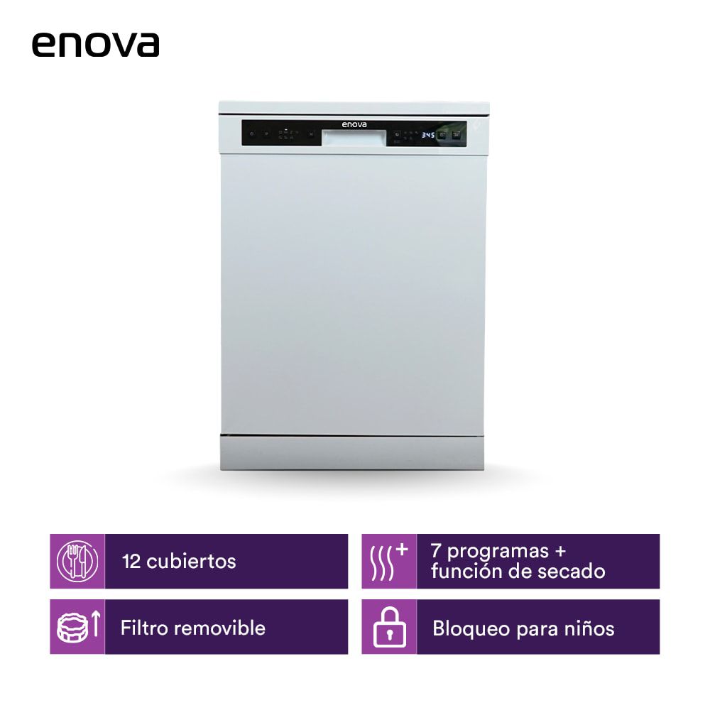 Lavavajilla Enova 12 cubiertos blanco