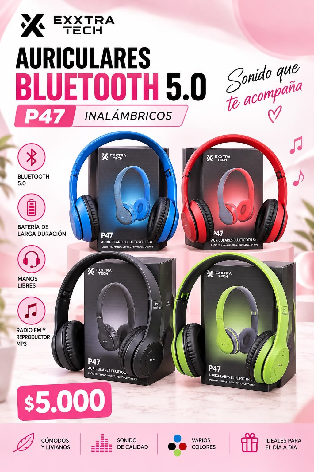Auricular vincha Exxtra Tech P47
