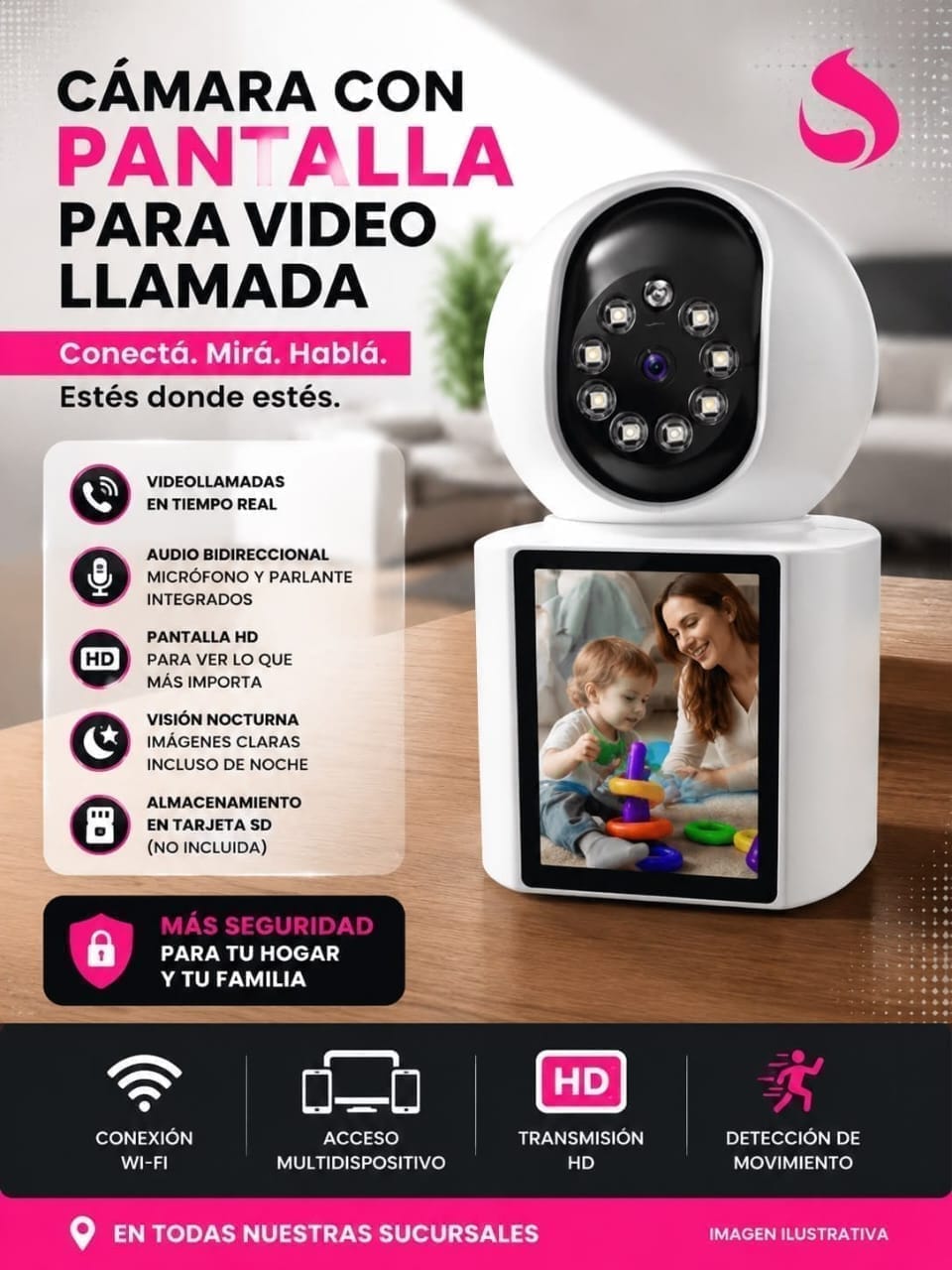 Cámara de habitacion Suono con pantalla AYV0437BLA