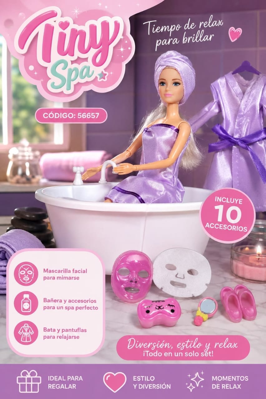 Juguete muñeca tiny spa 56657