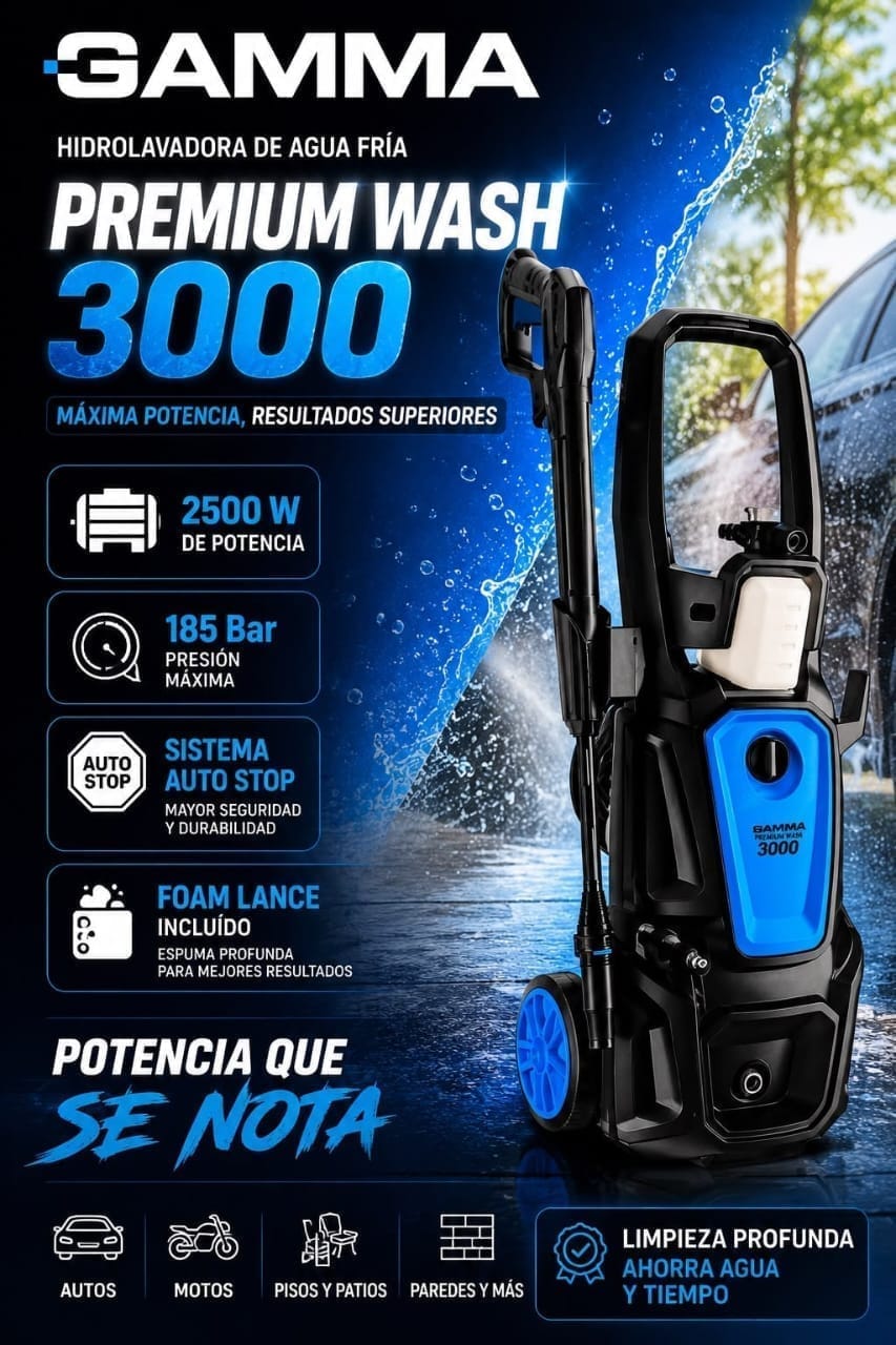 Hidrolavadora Gamma premium wash 3000W G2520AR