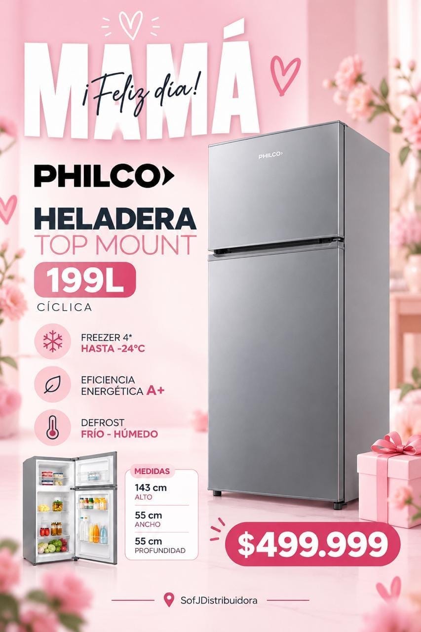 Heladera Philco 199 L acero NPHCT225X
